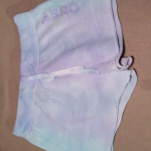 Aeropostale Blue Tie- Dye Fleece  Sweat Shorts